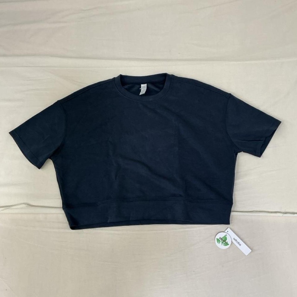 Ododos Navy Blue Modal Cropped T-Shirt – Size Large